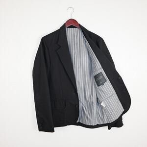 Rogues Galley Men's Cotton Blazer Jacket charcoal black size Medium
